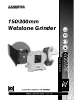 Axminster 150/200mm Wetstone Grinder User Manual preview