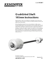 Axminster CrushGrind Shaft 195mm Instructions preview