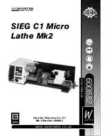 Axminster SIEG C1 MK2 User Manual preview