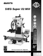 Preview for 1 page of Axminster SIEG Super X2 Mill User Manual