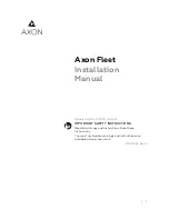 Preview for 1 page of Axon AX1001 Installation Manual