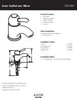 Предварительный просмотр 1 страницы Axor 17010XX1 Specification Sheet