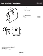 Preview for 1 page of Axor 41538001 Specification Sheet