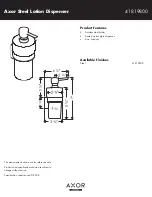 Axor 41819800 Specification Sheet preview