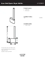 Axor 41828800 Specification Sheet предпросмотр