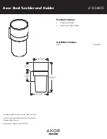 Preview for 1 page of Axor 41834800 Specification Sheet