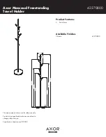 Axor Axor Massaud Freestanding Towel Holder 42270000 Specification Sheet предпросмотр