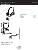 Axor Axor Montreux Pull-out Shaving Mirror 42090XX0 Specification Sheet предпросмотр