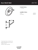 Axor Axor Starck Hook 40837XX0 Specification Sheet предпросмотр