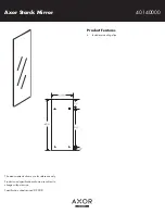 Предварительный просмотр 1 страницы Axor Axor Starck Mirror 40140000 Specification Sheet