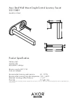 Axor Axor Steel Wall Mount Single-Control Lavatory Faucet 35115801 Specification Sheet preview