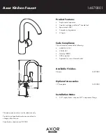 Axor Baseplate 14019001 Specification Sheet preview