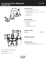 Axor Brushed Nickel 10133821 Specification Sheet предпросмотр