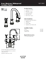 Предварительный просмотр 1 страницы Axor Brushed Nickel 16513821 Specification Sheet