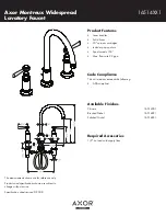 Предварительный просмотр 1 страницы Axor Brushed Nickel 16514821 Specification Sheet