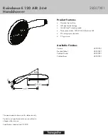 Предварительный просмотр 1 страницы Axor Brushed Nickel 28507821 Specification Sheet