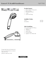 Предварительный просмотр 1 страницы Axor Brushed Nickel 28514821 Specification Sheet