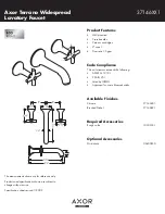 Axor Brushed Nickel 37146821 Specification Sheet предпросмотр