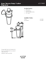 Axor Brushed Nickel 41319820 Specification Sheet предпросмотр