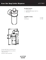 Preview for 1 page of Axor Brushed Nickel 41519821 Specification Sheet