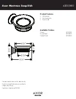 Предварительный просмотр 1 страницы Axor Brushed Nickel 42033820 Specification Sheet