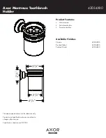 Предварительный просмотр 1 страницы Axor Brushed Nickel 42034820 Specification Sheet