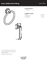 Axor Carlton Towel Ring 41421XX1 Specification Sheet preview