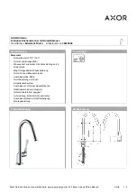 Preview for 1 page of Axor Citterio 39835000 Instructions For Use/Assembly Instructions