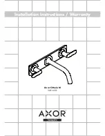 Axor Citterio M 34316XX1 Installation Instructions / Warranty preview