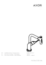 Preview for 1 page of Axor Citterio Select 39856 1 Series Assembly Instructions/Instructions For Use