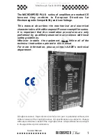 Axor MCS 060 Service Manual предпросмотр