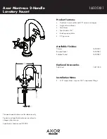 Предварительный просмотр 1 страницы Axor Montreux 16505001 Specification Sheet