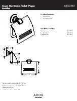 Предварительный просмотр 1 страницы Axor Montreux 42036000 Specification Sheet