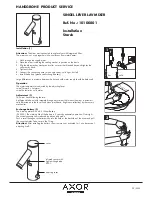 Предварительный просмотр 1 страницы Axor Single Lever Lav Mixer 10100801 Service