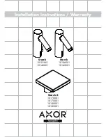 Preview for 1 page of Axor Starck 10101XX1 Installation Instructions Manual