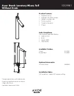 Axor Starck 10129XX1 Specification Sheet preview