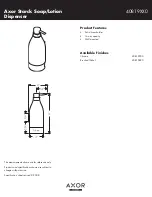 Axor Starck Soap/Lotion Dispenser 40819XX0 Specification Sheet preview