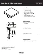 Axor Starck X 10170001 Specification Sheet preview