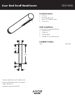 Preview for 1 page of Axor Steel Small Handshower 28531800 Specification Sheet