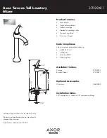 Предварительный просмотр 1 страницы Axor Terrano 37028001 Specification Sheet