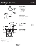 Предварительный просмотр 1 страницы Axor Terrano 37133001 Features & Dimensions