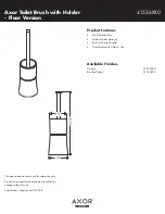 Предварительный просмотр 1 страницы Axor Toilet Brush with Holder 41536XX0 Specification Sheet