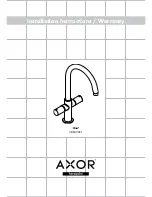 Axor Two-handle Sink Faucet 38840XX1 Installation Instructions / Warranty предпросмотр