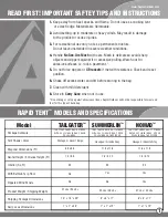 Preview for 2 page of Axplor outdoor RAPID TENT Series Instruction Manual