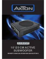 Предварительный просмотр 1 страницы AXTON AXB25P Owner'S Manual