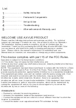 Предварительный просмотр 2 страницы Axvue E650 Instruction Manual