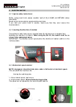 Предварительный просмотр 17 страницы AXXAIR DC115-AM1 Operating Instructions Manual