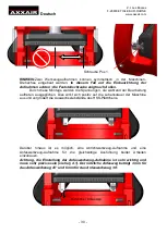 Предварительный просмотр 30 страницы AXXAIR DC115-AM1 Operating Instructions Manual