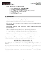 Предварительный просмотр 24 страницы AXXAIR DC115-BM1 Operating Instructions Manual