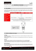 Предварительный просмотр 17 страницы AXXAIR SATF-115NDHX User Instructions